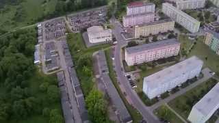 Gryfice Osiedle 30Lecia widoczne z lotu dronem quadrocopter wieczorem [upl. by Riay]