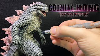 Sculpting evolved Godzilla from the upcoming movie Godzilla x Kong The New Empire polymer clay [upl. by Bartley]