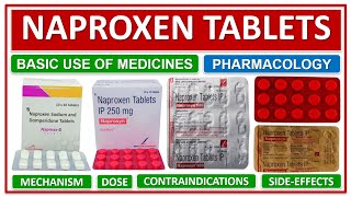 NAPROXEN TABLETS BASIC USE DOSES INDICATIONS CONTRAINDICATIONS SIDE EFFECTS DRUG INTERACTION [upl. by Bolanger]