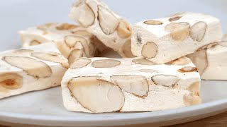 Soft and easy Almond nougat  Homemade no bake [upl. by Norel707]