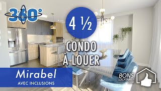 Apartment 360° tour  Logement à louer  Condo à louer à Cité Mirabel 4 12 BonsLocataires [upl. by Odraboel]