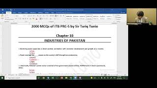 2000 MCQ of PRC5 ITB Practice Session by Sir Tariq Tunio the Taxman ARTT 03302959204 Session17 [upl. by Indyc]