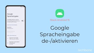 Google Spracheingabe aktivieren oder deaktivieren Android 15 [upl. by Eisenstark95]