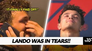 Lando Norris in tears after his family call and congratulates him for his first ever F1 win [upl. by Catton195]