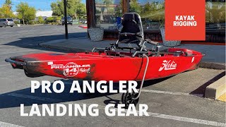 Hobie Pro Angler 14 Boonedox Landing Gear Install  Kayak Rigging [upl. by Nahaj]