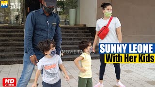 Sunny Leone spotted with Kids again after being trolled last time [upl. by Arondell]