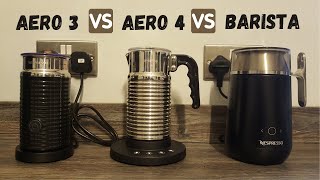 Aeroccino 3 VS Aeroccino 4 VS Barista Recipe Maker  Which Nespresso milk frother is best for you [upl. by Notnad]