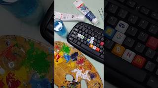 customising keyboard part 8 art acrylic drawing acrylicpaint acrylicpainting artist painting [upl. by Trini451]