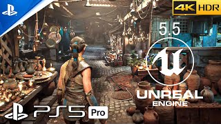 NEW Unreal Engine 55 AMAZING GRAPHICS Tech Demo ON PS5   RealTime 4K Gameplay Tech Demo 2024 [upl. by Elac510]