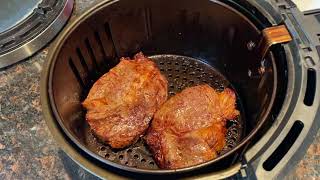 Air Fryer Ribeye Steak  How To Cook Steak In The Air Fryer Medium Well  Tender Juicy Steak YUM 😋 [upl. by Georg]