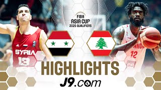 Lebanon 🇱🇧 hold back Syria 🇸🇾 for first win  J9 Highlights  FIBA Asia Cup 2025 Qualifiers [upl. by Nosnirb]