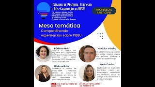 VI Seminário PIBEU  Mesa Temática Compartilhando Experiências [upl. by Justen]