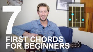 First 7 Chords To Learn on Guitar [upl. by Ecinaj]