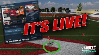 Varsity high school football video game  Steam Page is LIVE [upl. by Rehpetsirhc916]