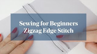 Finish Edges of Fabric Zigzag Stitch Sewing for Beginners [upl. by Suoivatco]