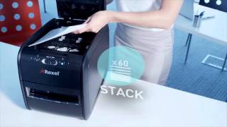 Rexel Auto 60X Shredder Video [upl. by Adeuga]