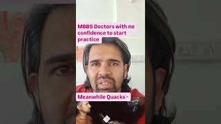 Quacks while MBBS doctors are not confident to start their practice 🤣🤣mbbs doctor medical neetpg [upl. by Vivia650]