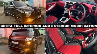 CRETA FULL INTERIOR AND EXTERIOR MODIFICATION AT GURUKRIPA MOTORS VASHI RAVI PARESH [upl. by Jet]