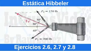 Estática Hibbeler 12 Edición Ejercicios Resueltos 26 27 y 28 IngenieríaFísica [upl. by Eittod]