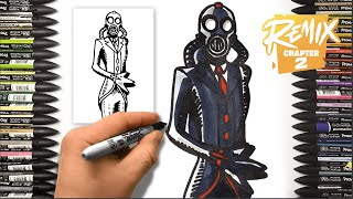 How to Draw Chaos Director from Fortnite  StepbyStep Tutorial [upl. by Dranoc]