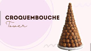 How to Make a Profiterole Tower  Croquembouche  French Wedding Cake [upl. by Gilroy]