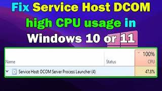 how to fix Service Host DCOM high CPU usage in Windows 10 or 11 [upl. by Akenit]