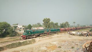 Oil Tankers special Goods TrainPassing From Sanawan With Gmcu 15 4909 4902 Locomotive [upl. by Enyawad]