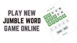 Play New Jumble Word Game Online  Jumbled Puzzle Game [upl. by Meerek112]