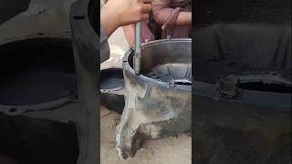 Bushing Threading process of Excavator housing shorts [upl. by Glennon]