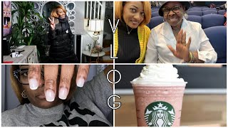 VLOG WINTER READY WITH MY NEW COAT  MANI PEDI DAY  FREE STARBUCKS  WENT TO CHURCH WITH MOMA [upl. by Eirallih449]