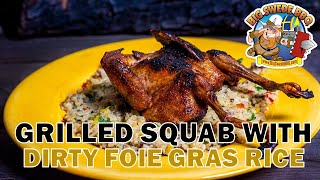 Squab with Dirty Foie Gras Rice  Grilled over Fire [upl. by Selma210]