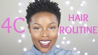 4C Healthy Hair Routine  Tapered Twa [upl. by Azeria812]