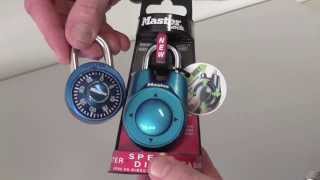 Masterlock Speed Dial Unboxing Demonstration and How To Change Combination 1500iD [upl. by Sinne199]