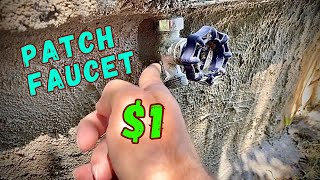 How to mortar around an outside faucet [upl. by Aimat]