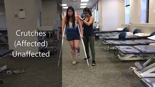 Gait Patterns with Crutches [upl. by Yrohcaz466]