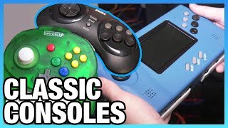 Sega Genesis Handheld Remake amp N64 Tribute Controllers  Retrobit [upl. by Annahsad]