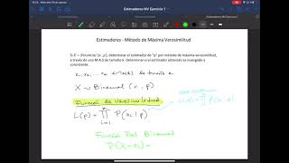 Ejercicio resuelto estimación máximo verosímil  1 Distribución Binomial [upl. by Mayne]