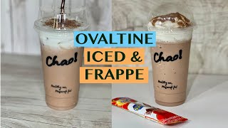 HOW TO MAKE CAFE STYLE OVALTINE DRINKS USING 3IN1 MIX RECIPES FOR ICED AND FRAPPE IN 22 OZ CUPS [upl. by Yelbmik]