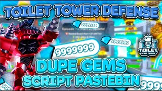 NEW DUPE GEMS SCRIPT IN TOILET TOWER DEFENCE｜MOBILEPC [upl. by Kinny]