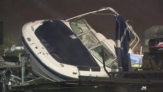 Boat owners wait to clean up after Lake Lewisville sees significant storm damage [upl. by Onateag]