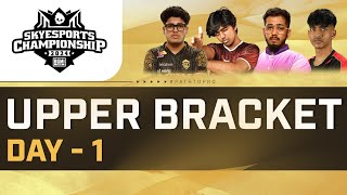 Skyesports Championship 2024 BGMI — Playoffs Upper Bracket — Day 1 [upl. by Hgielrac]