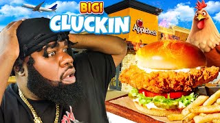 Trying Applebees NEW Big Cluckin Crispy Chicken Sandwich [upl. by Cressler]