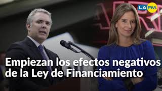 Empiezan los efectos negativos de la ley de financiamiento  El Dato De Cristina Plazas [upl. by Pacificia90]