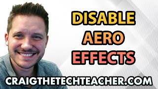 How To Disable Windows 7 Aero Effects and Themes 2022 [upl. by Hudson309]