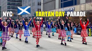 NYC 🏴󠁧󠁢󠁳󠁣󠁴󠁿 TARTAN DAY PARADE 2024 [upl. by Yllah]