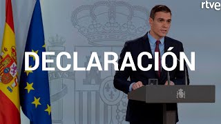 CORONAVIRUS DECLARACIÓN INSTITUCIONAL DE PEDRO SÁNCHEZ  Telediario [upl. by Amrac]