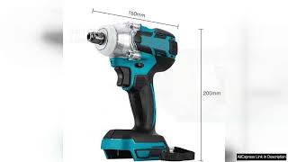 Electric Impact Wrench Brushless Motor Strong Torque 30000Amh Liion Battery LED Light Review [upl. by Selinda250]