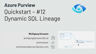 Azure Purview Quickstart 12  SQL Lineage [upl. by Nedrud]