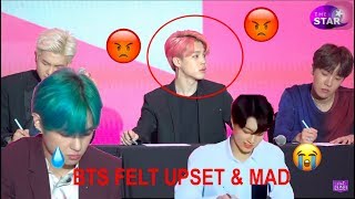 BTS Felt EXTREMELY UPSET after a reporter ask them a RIDICULOUS QUESTION LOOK IN DESCRIPTION [upl. by Cain]