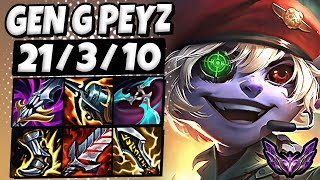 Tristana vs Kaisa ADC  Gen G Peyz  Patch 1412 Korea Master ✅ [upl. by Notluf]